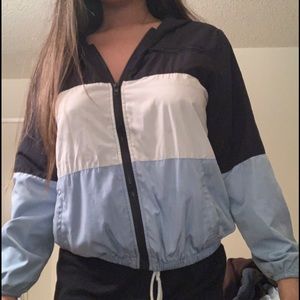 Blue/white tricolored brandy Melville jacket
